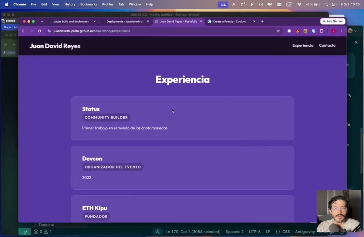 El resultado en celular: los links se reorganizan